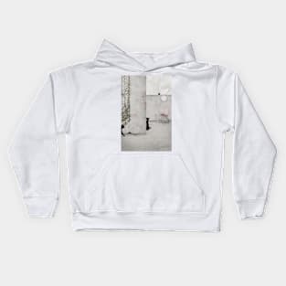 Simple Architectural Illustration Brutalism Lover Edit Kids Hoodie